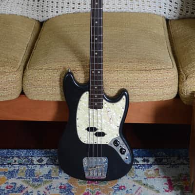 1969 Fender Mustang Bass Black Refin image 3