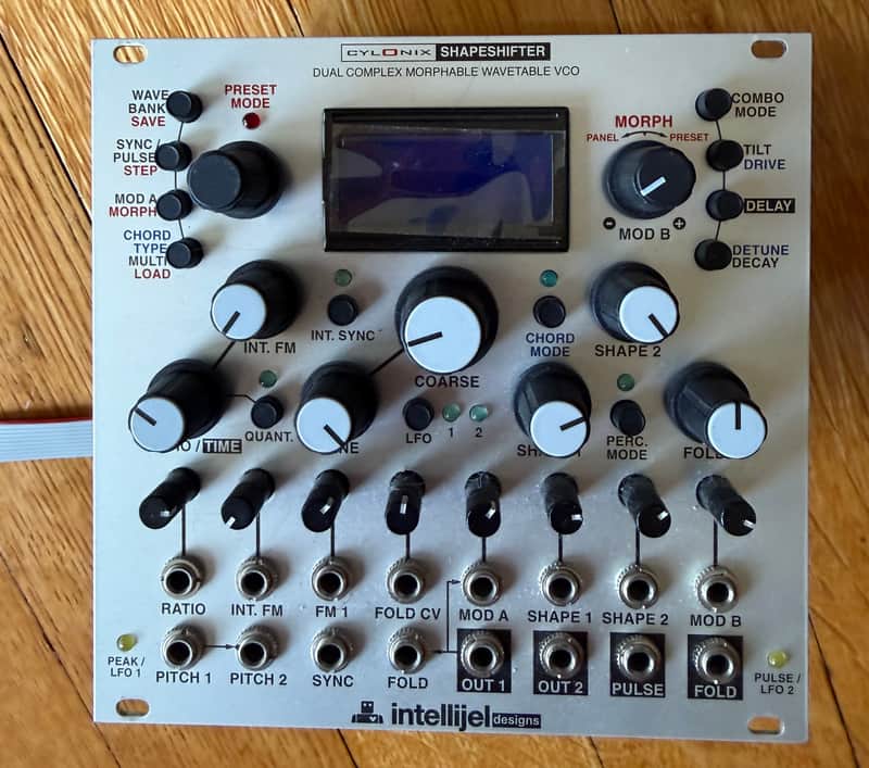 Intellijel Cylonix Shapeshifter Dual Wavetable VCO Eurorack Synth Module 2015 - Present - Silver image 1