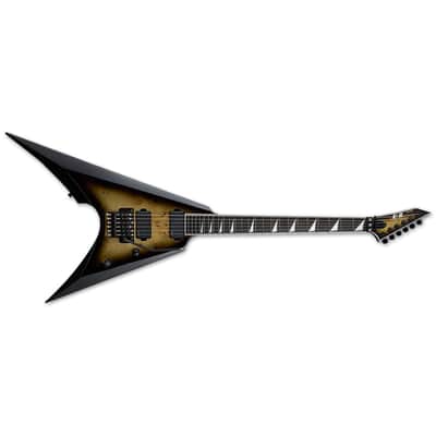 ESP E-II Arrow Nebula Black Burst Burled Maple Burl BLK Fishman Floyd Rose Stainless Steel frets With ESP Case! B-Stock image 2