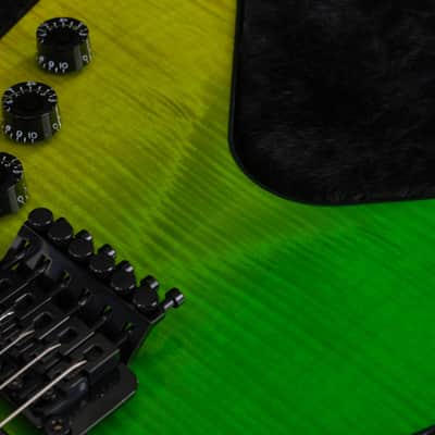 Dean Custom Shop USA ML Flame Top Floyd Firehouse Guitars Exclusive Electric Guitar, Ebony Fingerboard, Trans Slime Fade image 11