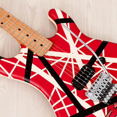 1990s ESP EVH Frankenstrat 5150 VH-250 Striped w/ Floyd Rose, Japan image 7