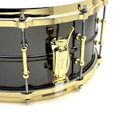 Ludwig LB417BT Black Beauty Snare Drum 14x6.5 w/Brass Trim B-STOCK image 2