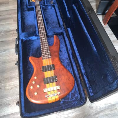 Schecter Stiletto Studio-8 Left Hand Active Bass 2010s - Honey Satin image 1