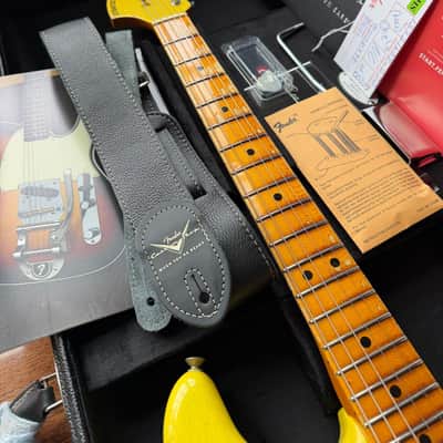2026 Fender Custom Shop ‘69 Stratocaster SR25 Heavy Relic Matching Reverse Headstock - Aged Canary Yellow image 19