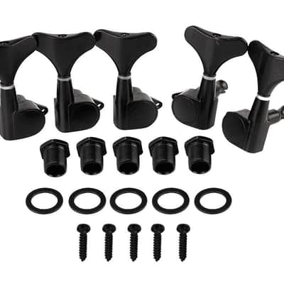 2L3R Bass Tuning Pegs Tuners Machine Heads for 5 String Guitar Sealed BLACK image 1