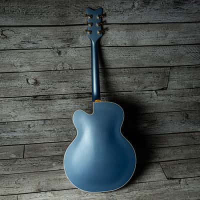 Gretsch Pro Falcon Hollow Body with String-Thru Bigsby and Gold Hardware - Ebony Fingerboard, Cerulean Smoke image 7