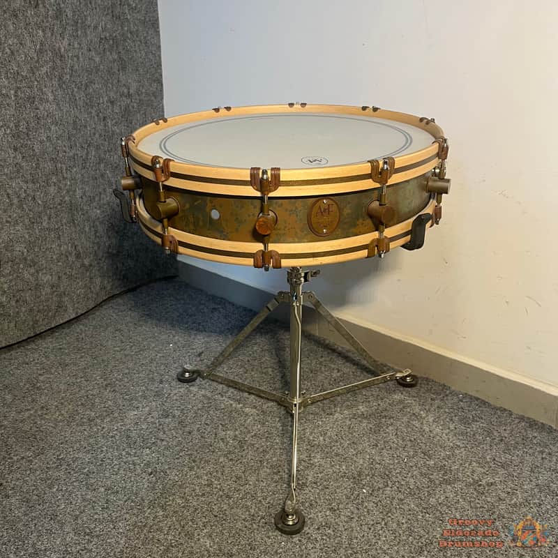 A&F 18x4 Raw Brass Gunshot Snare image 1