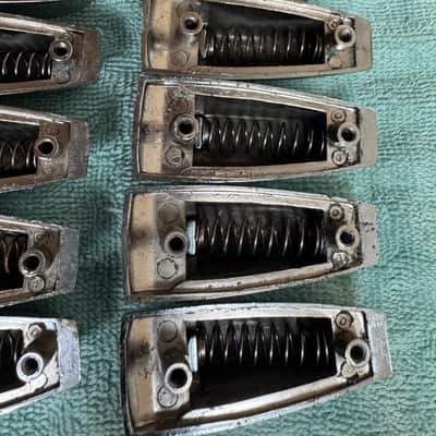Ludwig Lot of 10 Vintage WFL Large Classic Bass Drum or Tom Lugs #002 50s 60s - Chrome image 9