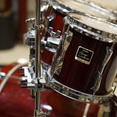 Yamaha 1990s Stage Custom Drum Set - Cranberry Red Lacquer - 8"/10"/12"/14"/22"/6.5x14" image 5