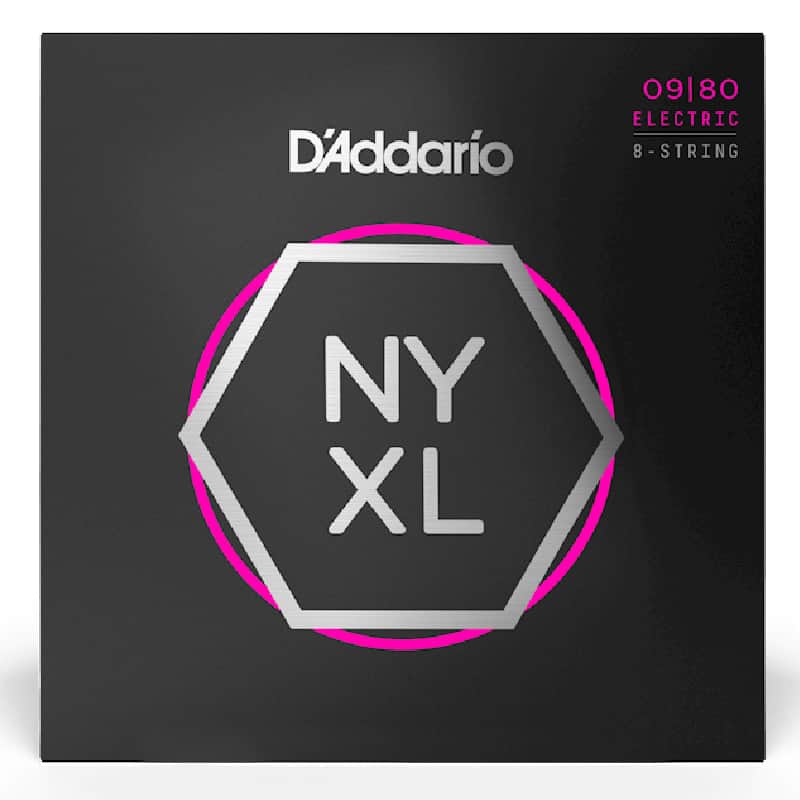 D'Addario NYXL0980 Nickel Wound 8-String Electric Guitar Strings Super Light 09-80 image 1