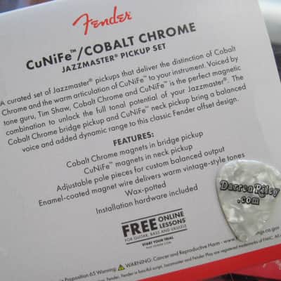 Fender Cunife Cobalt Chrome Jazzmaster Pickups Set USA 0992374000 image 3