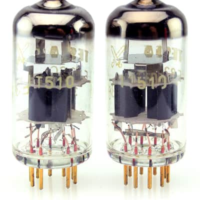 Matched Pair 1977 Tesla E83CC ECC83 ECC803S Gold Pin Military NOS Vacuum Tubes image 4
