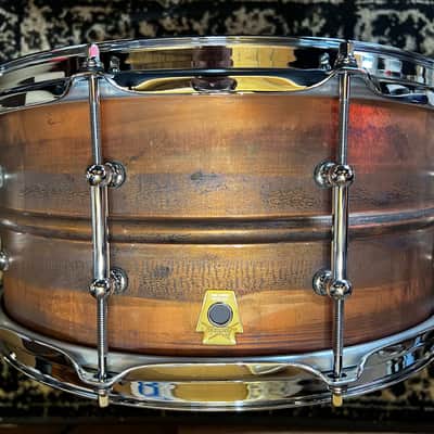 Mint Ludwig LC663T Copper Phonic 6.5x14" 10-Lug Snare Drum with Tube Lugs - Raw Copper image 1