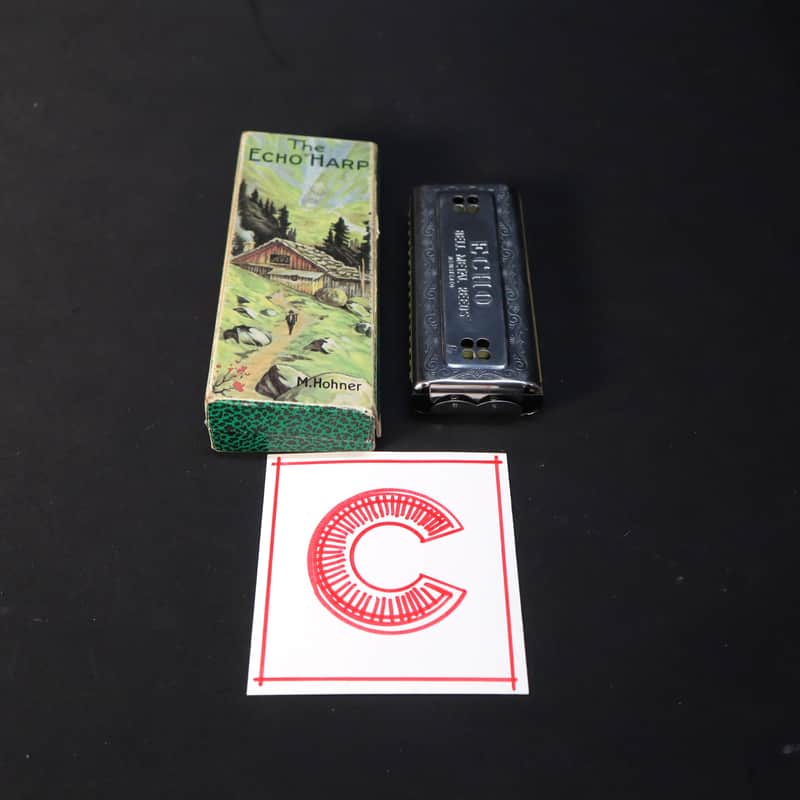 Hohner 56/96 Echo Harp Tremolo Harmonica - Key of C & G 2010s - Silver image 1