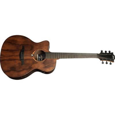 LAG Guitars SAUVAGE-ACE-L Auditorium Left-Handed Cutaway Acoustic / Electric Guitar With Padded Cover, Satin Open Pore image 1