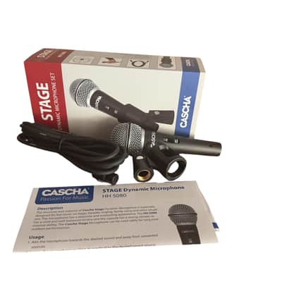 CASCHA HH5080 Dynamic Microphone Set Includes Mic Holder and 3m XLR Cable HH5080 2026 - Black image 2