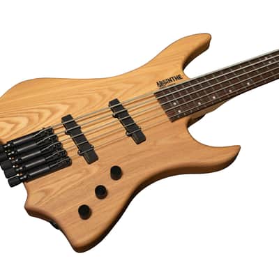 BootLegger Guitar Absinthe 5 String Bass 2025 - Matte Oil EMG Active image 5