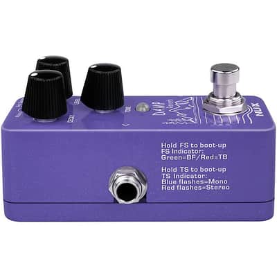 NUX NRV-3 Damp Mini Pedal with Three Classic Reverb Models Effects Pedal Blue image 2