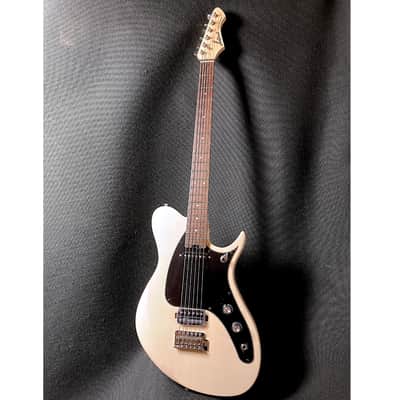 Aria Pro II Jet B’tone Baritone Guitar 2021 See-Through Vintage White image 3
