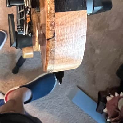 Ladny Guitars Custom Handbuilt P/MM 5 String Ash/spalted/maple/wenge P Bass 2022 Spalted Maple 1/“ top image 4