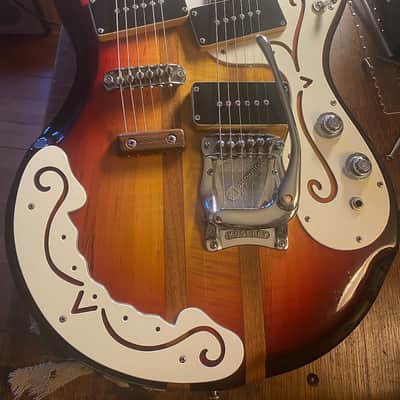 Super Rare Mosrite Joe Maphis Doubleneck Semie Moseley Signed 1986 image 3