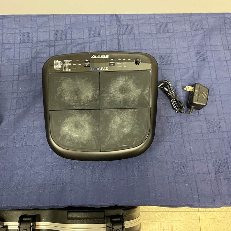 Used Alesis PercPad Compact Four Pad Percussion Instrument Drum Pad with AC Adapter image 1