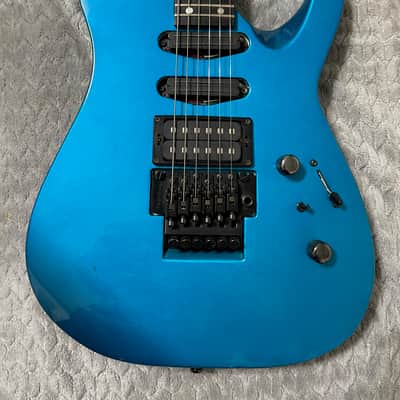 USA  Vintage Kramer Proaxe Deluxe 1989 Candy Blue, Seymour Duncans, Original Floyd Rose OHSC VG image 6