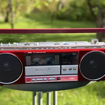 AIWA J36 Rare Vintage Mint Boombox Getto blaster Warranty Tested Metallic Finish image 18