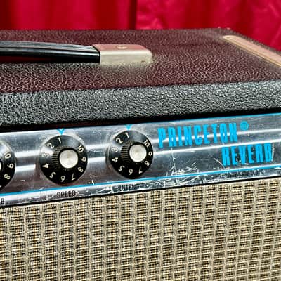 1975 Fender Princeton Reverb 1x10 Combo Guitar Amplifier image 5