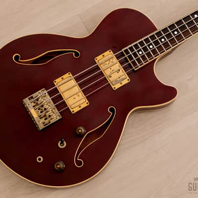 1988 Ibanez AB200 Artstar Vintage Semi-Hollow Bass Wine Red image 1