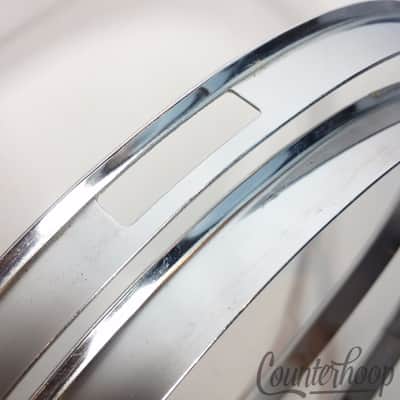 Rogers Banner 2x 14" Snare Drum Rims/Hoops Batter+Resonant Single-Flange Holiday image 3