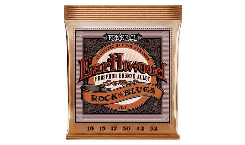 Earthwood Rock & Blues w/Plain G Phosphor Bronze Acoustic Guitar String Set 10-52 Gauge 92%-Cu+7.7%-Zn+0.3%-P Wnd-Wire Wrap Over High-C Steel Hex-Core imagen 1