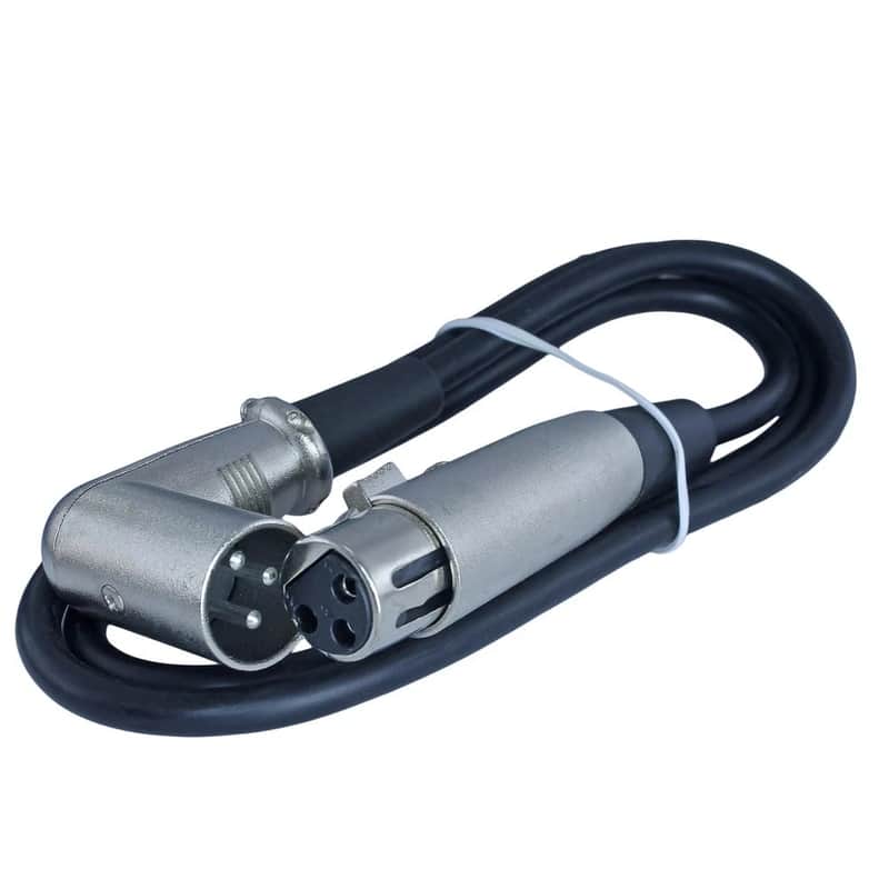 2PACK 90degree Right Angle low profile Mic microphone 3pin XLR audio patch cable image 1
