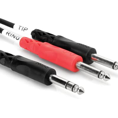 Hosa STP-202 1/4" TRS to Dual 1/4" TS Insert Cable - 2m (6.6ft) image 3