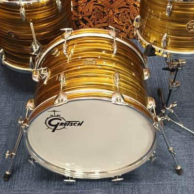 Gretsch 70s Stop Sign Shell Pack in Gold Ripple- 20″,16″ & 13″ image 5