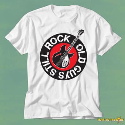 Old Guys Still Rock Custom Printed T Shirt White - 3XL image 3