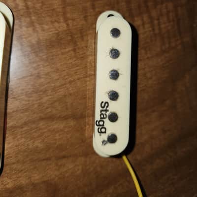 Stagg Set of 3 Single Coil Ceramic Stratocaster Type Pickups w/ Covers @7-8k image 4