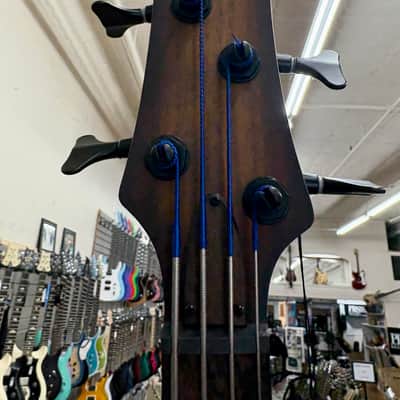 Ibanez Bass Workshop SRH500F fretless semi-hollow electric bass 2017 - Brown Burst Flat image 4