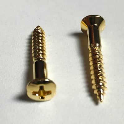 50 Gold 3,5 x 25mm screws for Tremolo or Strap locks image 2
