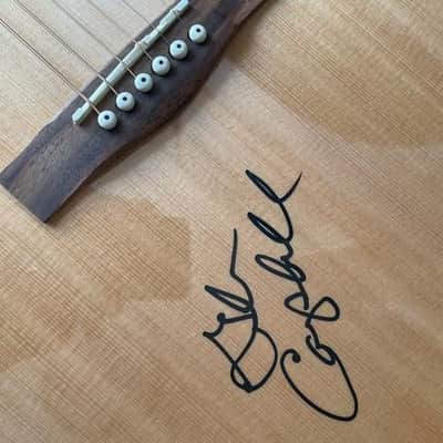 Glen Campbell's Signature on the body of Fender FA-100 Dreadnought Acoustic Guitar  mid-2000 image 9