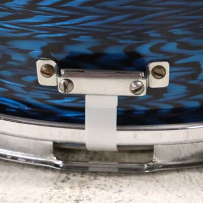 Rogers 5x14" Luxor Snare Drum Vintage 1960's Blue Onyx Cleveland image 9