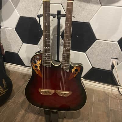 Ovation CSD225 Celebrity Deluxe Double Neck 2001 - Ruby Redburst image 1