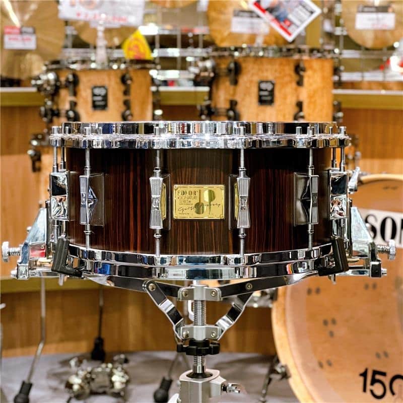 SONOR USED ​​HLD581-EB [Horst Link Signature Heavy Beech Snare Drum / 14×6.5][Makassar Ebony] image 1