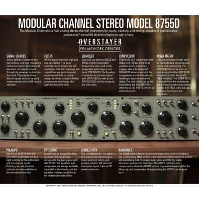 Overstayer 8755DM Modular Channel Stereo - Grey (in stock!) image 2