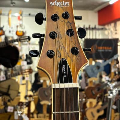 Schecter C-1 Exotic Spalted Maple 2020 - Present - Satin Natural Vintage Burst image 7