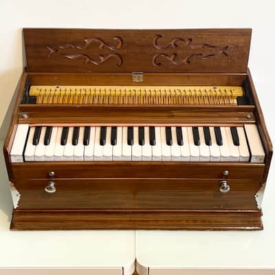 Kartar Music Store Harmonium Simple 2-Stop Wood Hand Pump Organ From Chawri Bazaar New Delhi India image 1