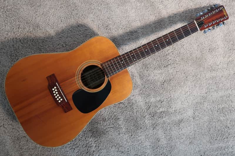 Vintage 1970s El Degas 12 String Acoustic Guitar Low Action Plays Nice MIJ Dreadnought Clone image 1