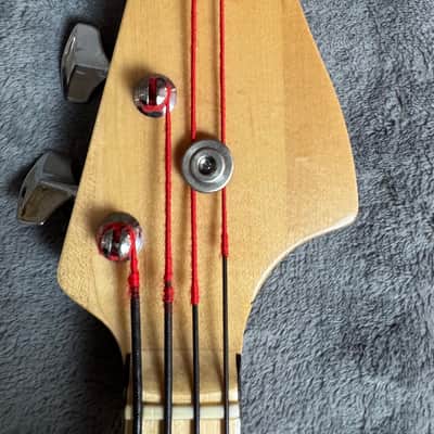 Vintage 1970s MIJ J.D. Lee Copy Jazz Bass Natural Maple Block Inlays Made in Japan image 8