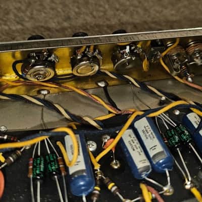 Fender Bandmaster 40-Watt 2-Channel 2x12" Piggyback Guitar Amp 1965 Black Panel image 9