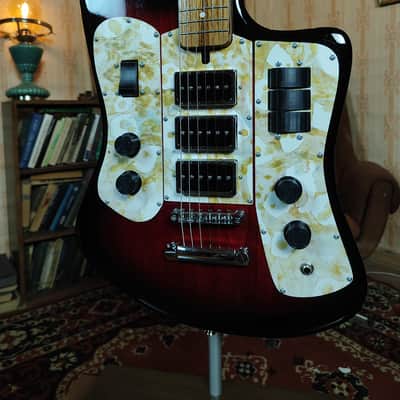 Formanta Style USSR Electric Guitar Built In Tone Bender Soviet Germanium Fuzz image 7
